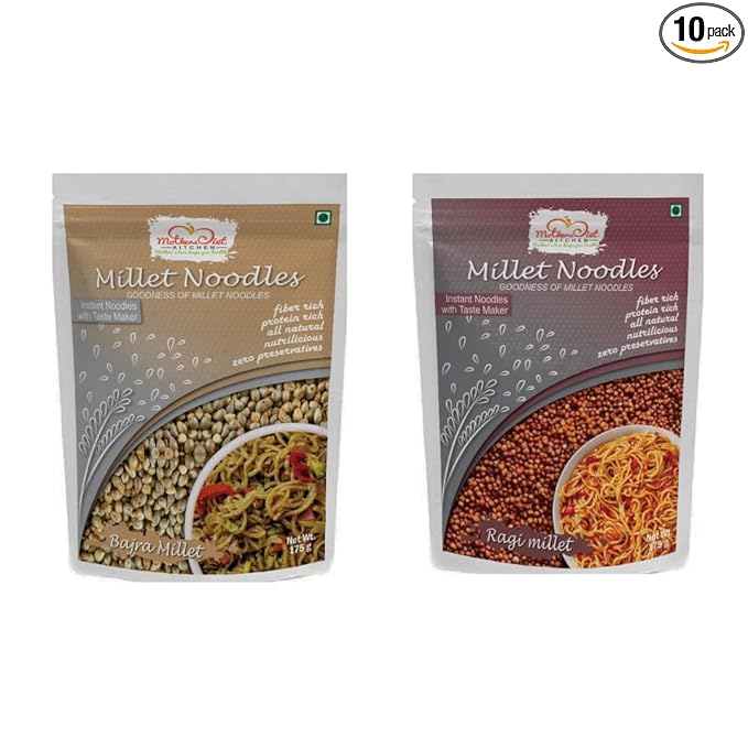 Millet Noodles | (Bajra & Ragi) | (175 Grams X 2) | Combo Pack of 2 | Healthy Instant MilletNoodles