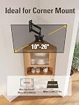 Mounting Dream UL Listed Full Motion Monitor Wall Mount TV Bracket for 10-26 Inch LED, LCD Flat Screen TV and Monitor, TV Mount with Swivel Articulating Arm, Up to VESA 100x100mm and 33LBS MD2463