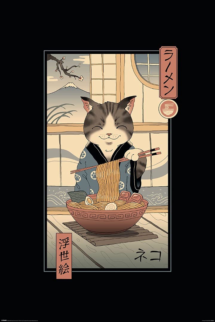 Pyramid International POSTER VINCENT TRINIDAD NEKO RAMEN UKIYOE