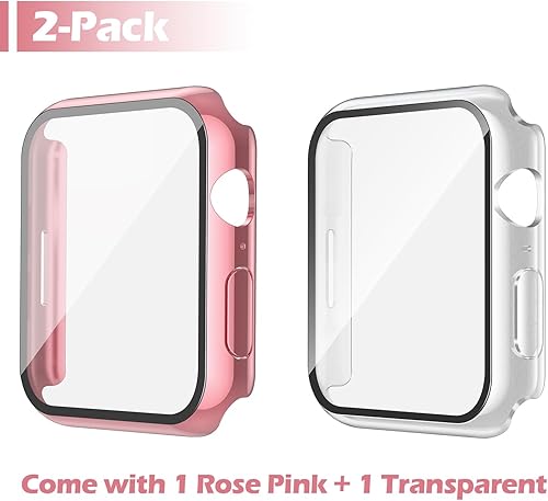 Miniatura 151 de Misxi [Paquete de 2] - Funda impermeable con botón para Apple Watch Series 6, SE, Series 5, Series 4 de 40 mm, funda protectora anticaídas de 1