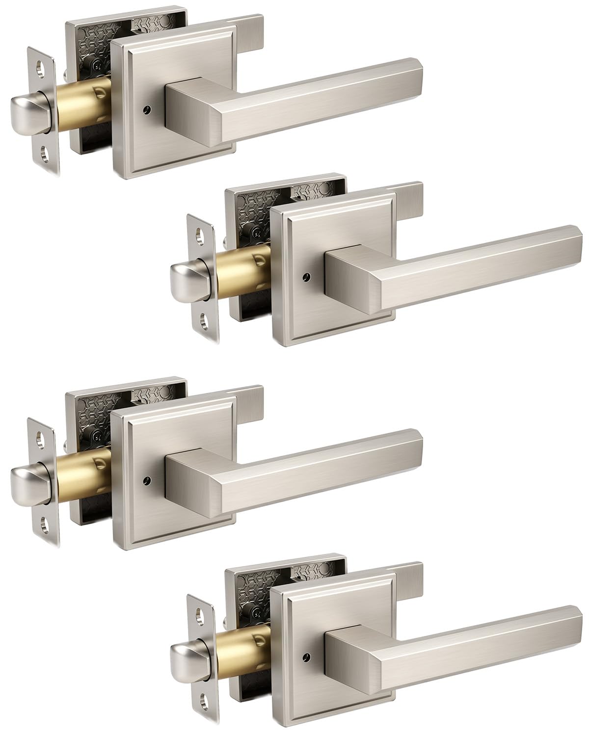 KNOBWELL Matte Black Door Knob with Lock - Keyless Entry -14