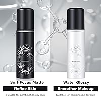 Vista 2 de Juego de 2 piezas de spray para maquillaje – Inligero, duradero, impermeable, fórmula a base de agua, control de aceite e hidratante para todo tipo