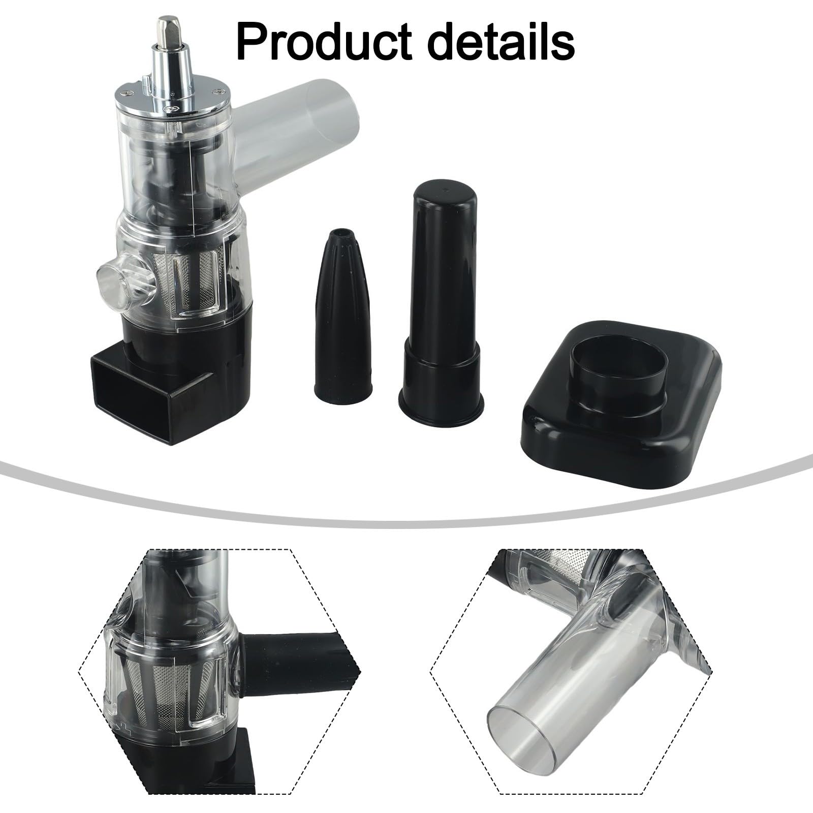 Whychstore Masticating Juicer - Estrattore di succo lento per mixer con supporto, separazione di succo e polpa
