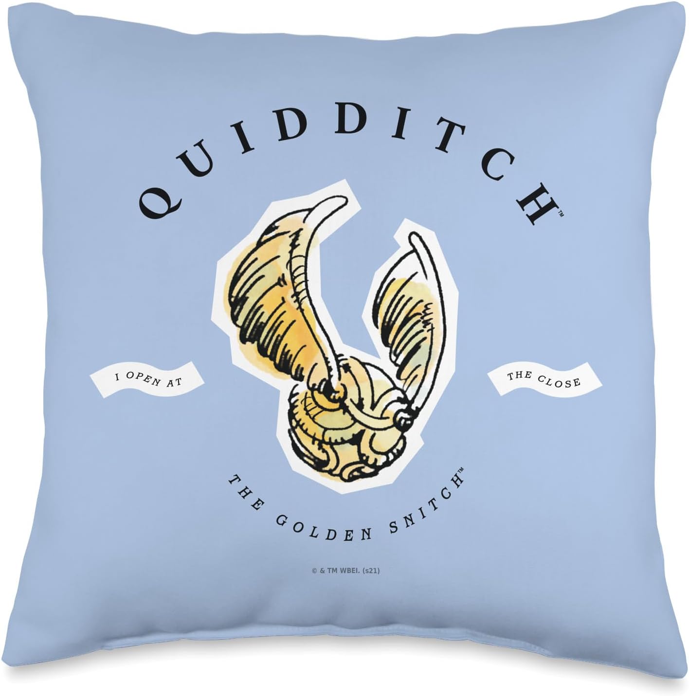 Harry Potter Golden Snitch I Open at the Close Throw Pillow