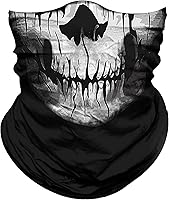 Vista 18 de Obacle Máscara facial de calavera para polvo, viento, protección solar, hombres y mujeres, motociclismo