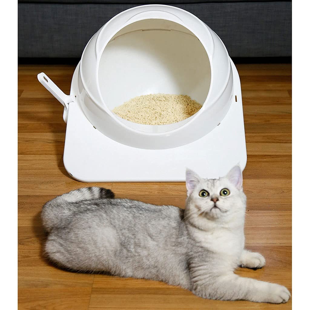 TOMYEUS Lettiera per Gatti Lettiera sferica della lettiera Semi-allegata del Gatto del Gatto del Gatto Grande Deodorante e lettiera antiproiettile rifornimenti del Gattino Toilette per Gatti