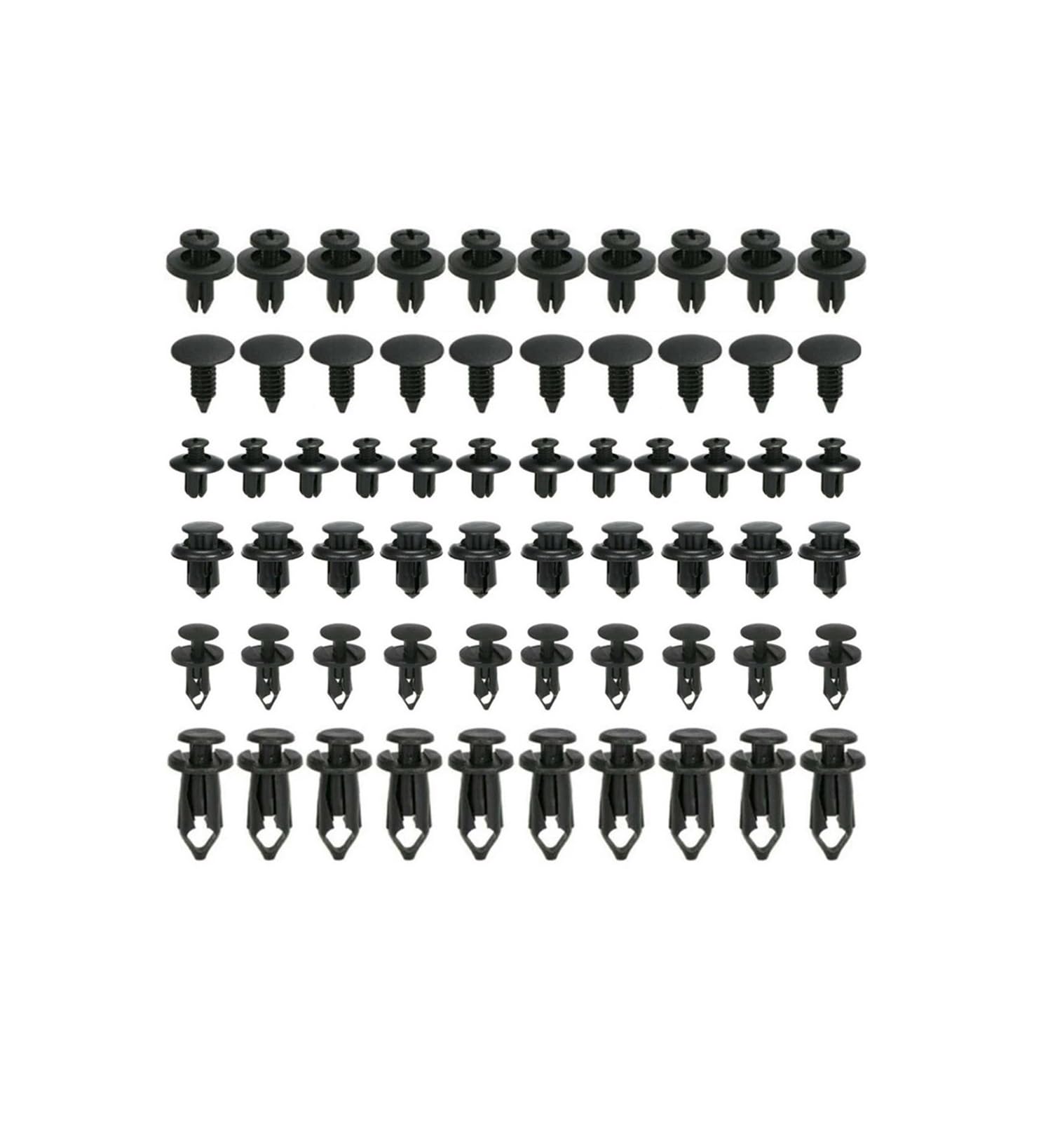 KXFVYNE 6 Size 60Pcs Auto Fastener Clips Compatible 2013 2014 2015 2016 2017 2018 2019