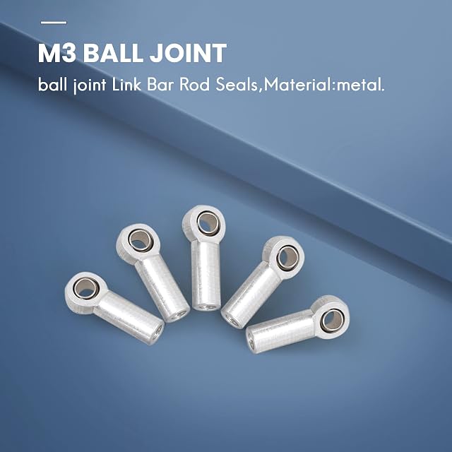 Foto 6 de 8 de Tuesoa 10 Unids Metal M3 ArticulacióN de RóTula de Barra de Acoplamiento para 1/10 RC Car Crawler SCX10 D90…