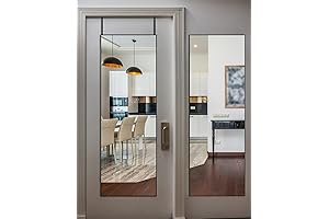 48" x 14" Over the Door Mirror: Full-Length Convenience in Your Space