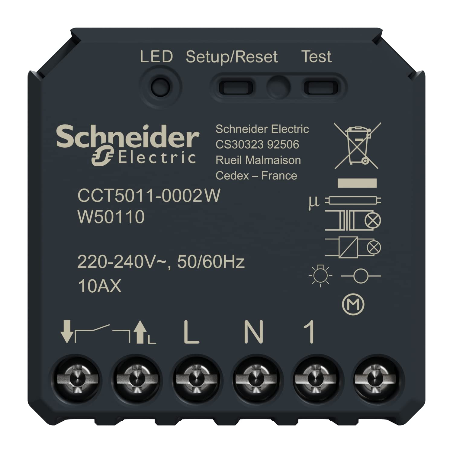 Schneider Electric - Wiser - Micromódulo empotrado - zigbee - para interruptor luminoso - CCT5011-0002W