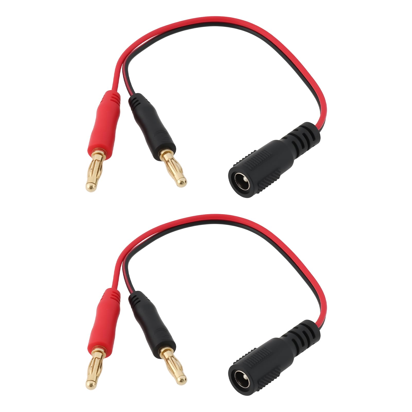 Create idea 2pcs DC 5521 Female to 4mm Banana Goggles Battery Charge Lead Cable FSV2206 Compatible with Fat Shark