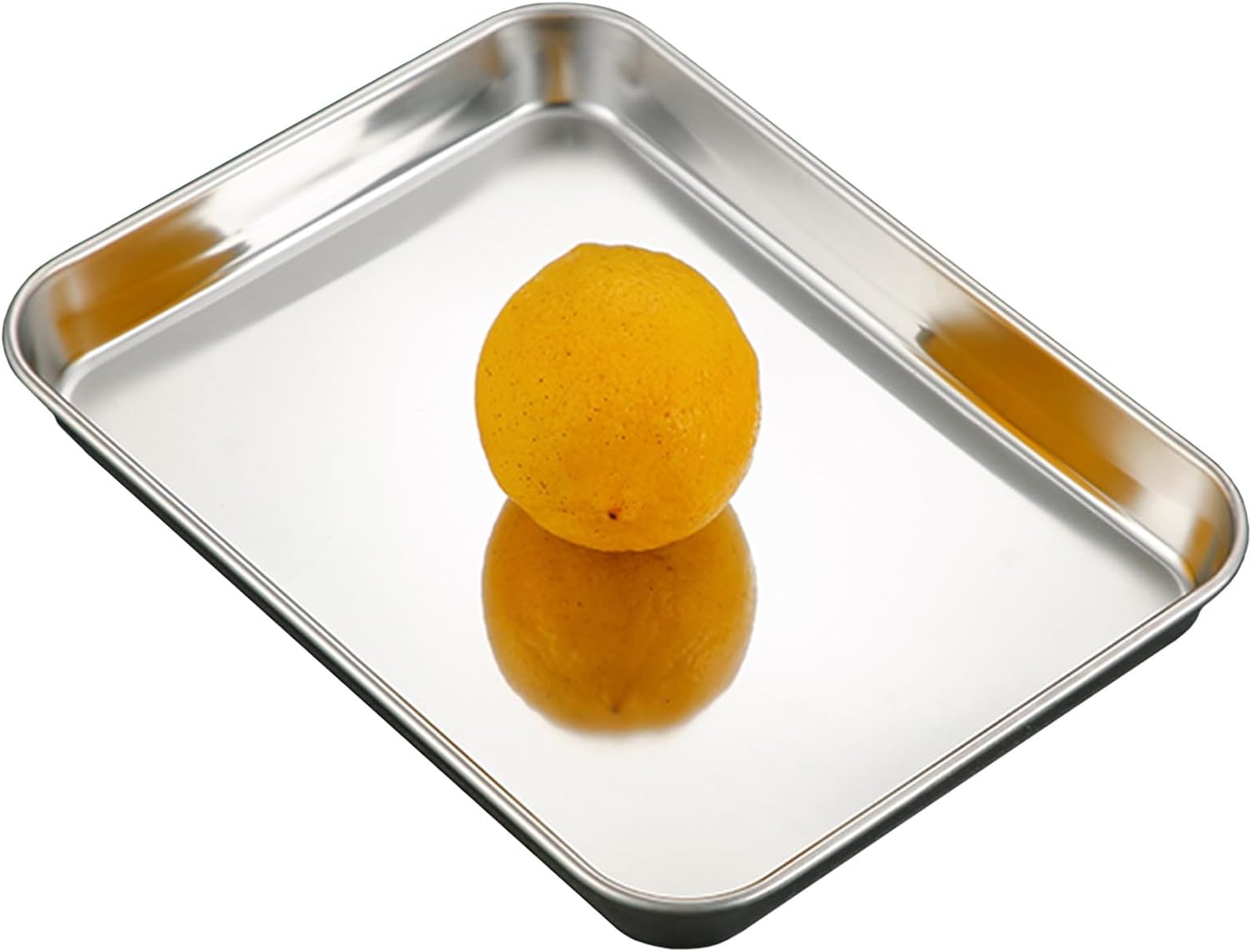 Baking Sheet Pan Stainless Steel Oven Sheet Pan Tray 9.2×6.9" 16×12" 23.6×15.7" Rectangular Nonstick Tray, Cookie Tray Heat-resistants Toaster Oven Pan Metal Trays(50x35x3cm)