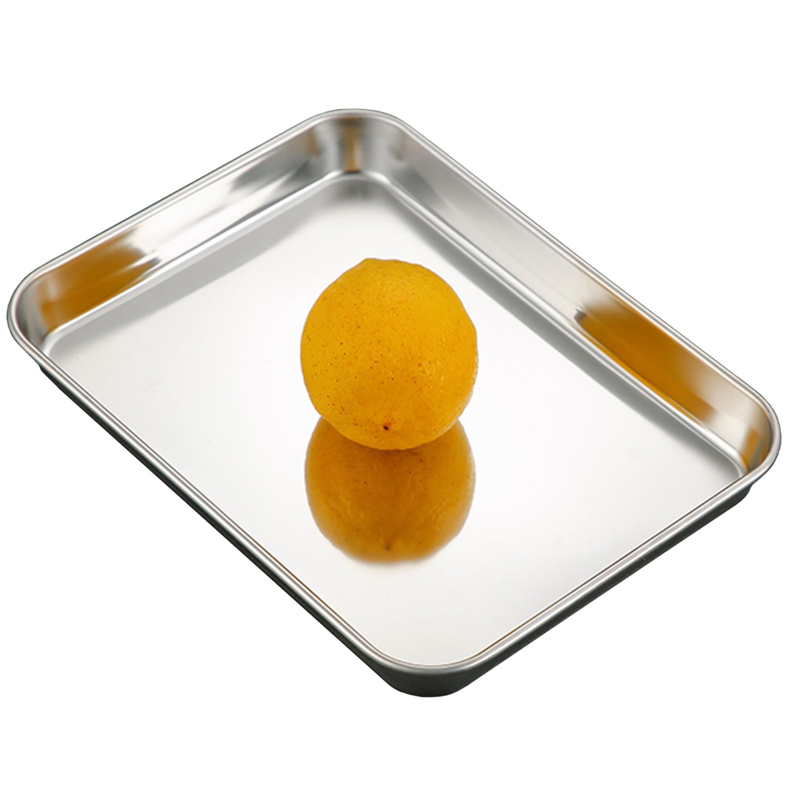 Liguoyi One Color Baking Sheet Pan Stainless Steel Oven Sheet Pan Tray 9.2×6.9" 16×12" 23.6×15.7" Rectangular Nonstick Tray, Cookie Tray Heat-Resistants Toaster Oven Pan Metal Trays(31.5X24.5x2.5cm)