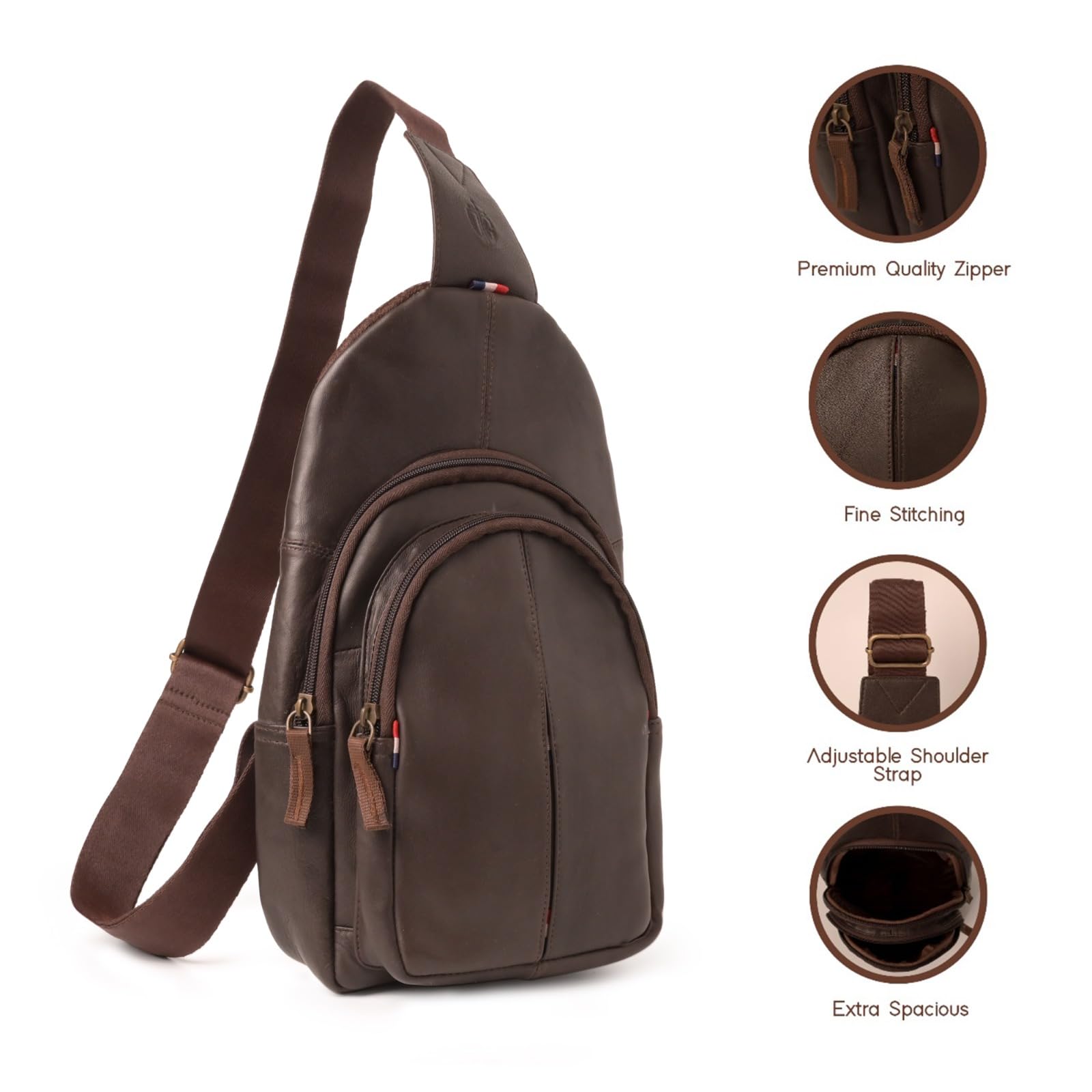 Bag for Men & Women Water Resistant Chest Crossbody Shoulder Bag Compact Travel Hand Bag for Mobile Cash & Daily Essentials Lightweight Multipurpose Handbag with Adjustable Strap Shoulder Bag 4