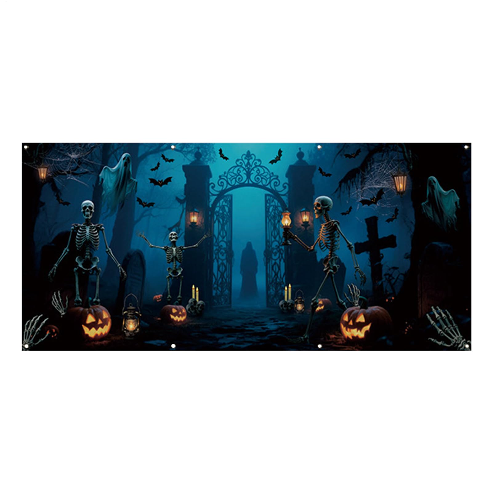 Na Drzwi Garażowe Halloween Dekoracja Świąteczna Na Patio 4x1,8 m