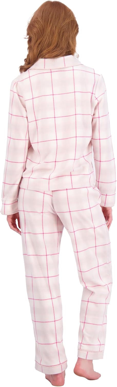 Jessica Simpson Women's Pajama Set - 2 Piece Cozy Long Sleeve Button Down Pajamas with Matching Pants (Sizes: S-XL) - Image 2
