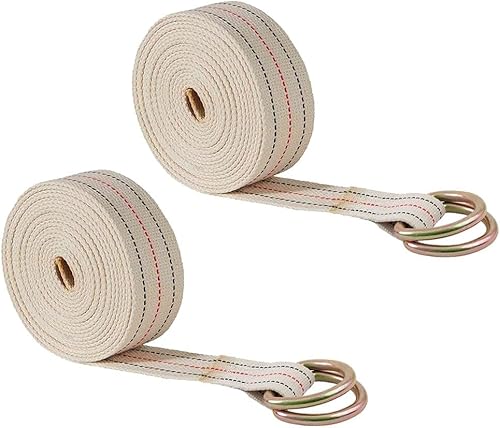 Miniatura 18 de Mytee Products Paquete de 2 correas móviles de piano de 2 pulgadas x 20 pies con hebilla de rodillo, hecha de correas de algodón Paquete de 2