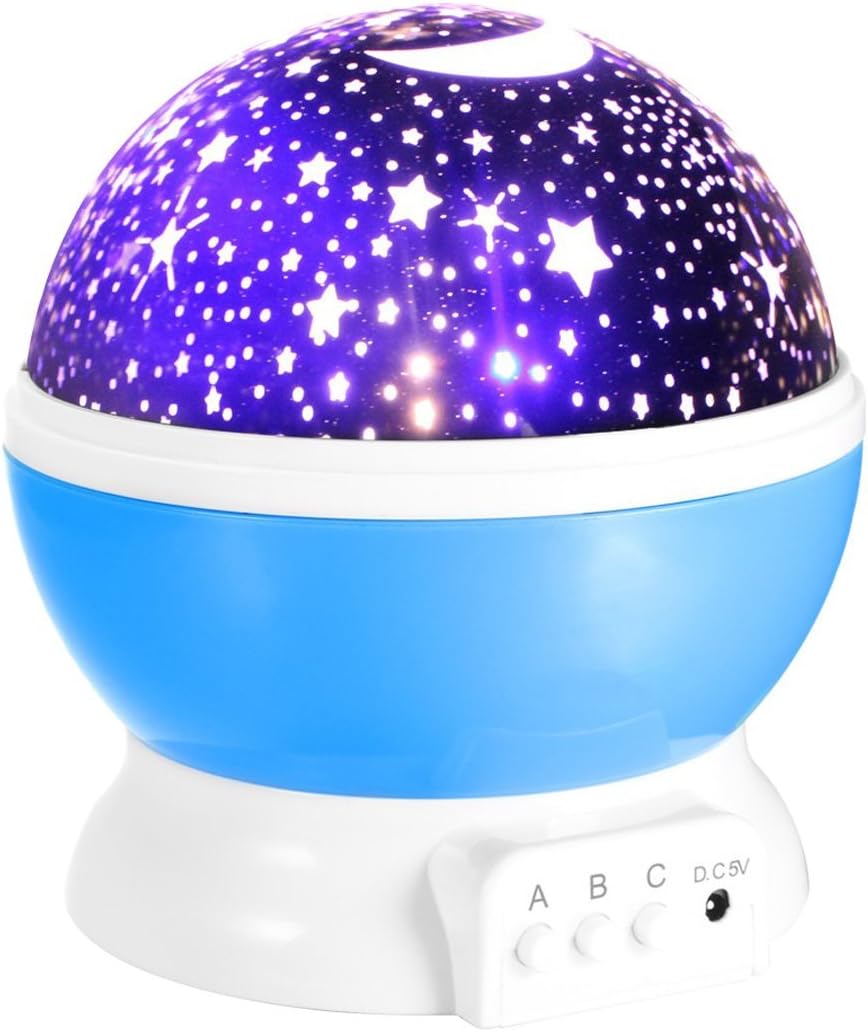 Star Night Light Projector, Star Light Rotating Projector, Constellation Rotating Star Projector Lamp with 4 Colors and 360°Moon Star Projection with USB Cable - The Best Gift for Friends and Family