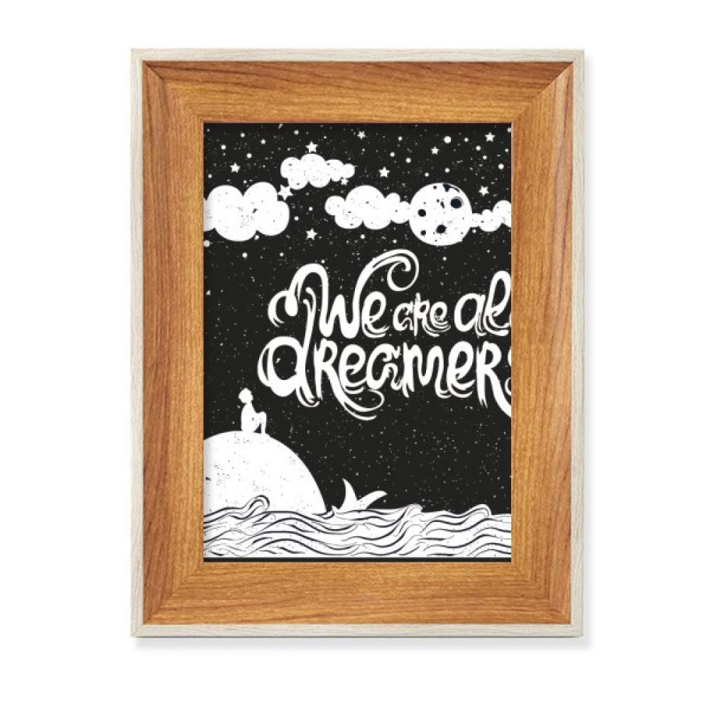 Cadre de photo en bois affichage tableau peinture noir et blanc bureau