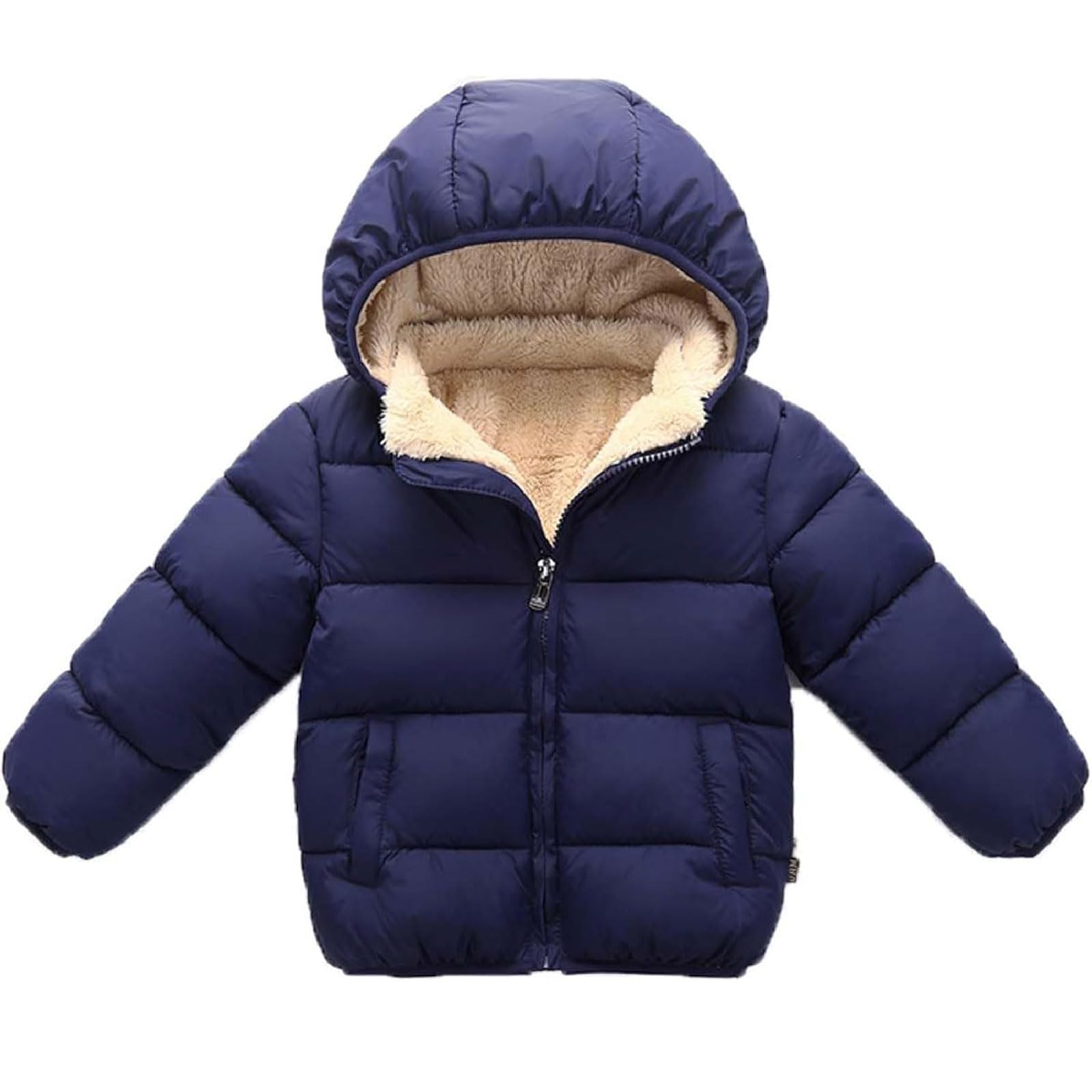 ASSICON Piumino con Cappuccio per Bambina da Bambino Cappotto Invernale per Bambino Giubbotti in Pile Foderati Caldi Bambino Capispalla Invernale Caldo Piumino Leggero