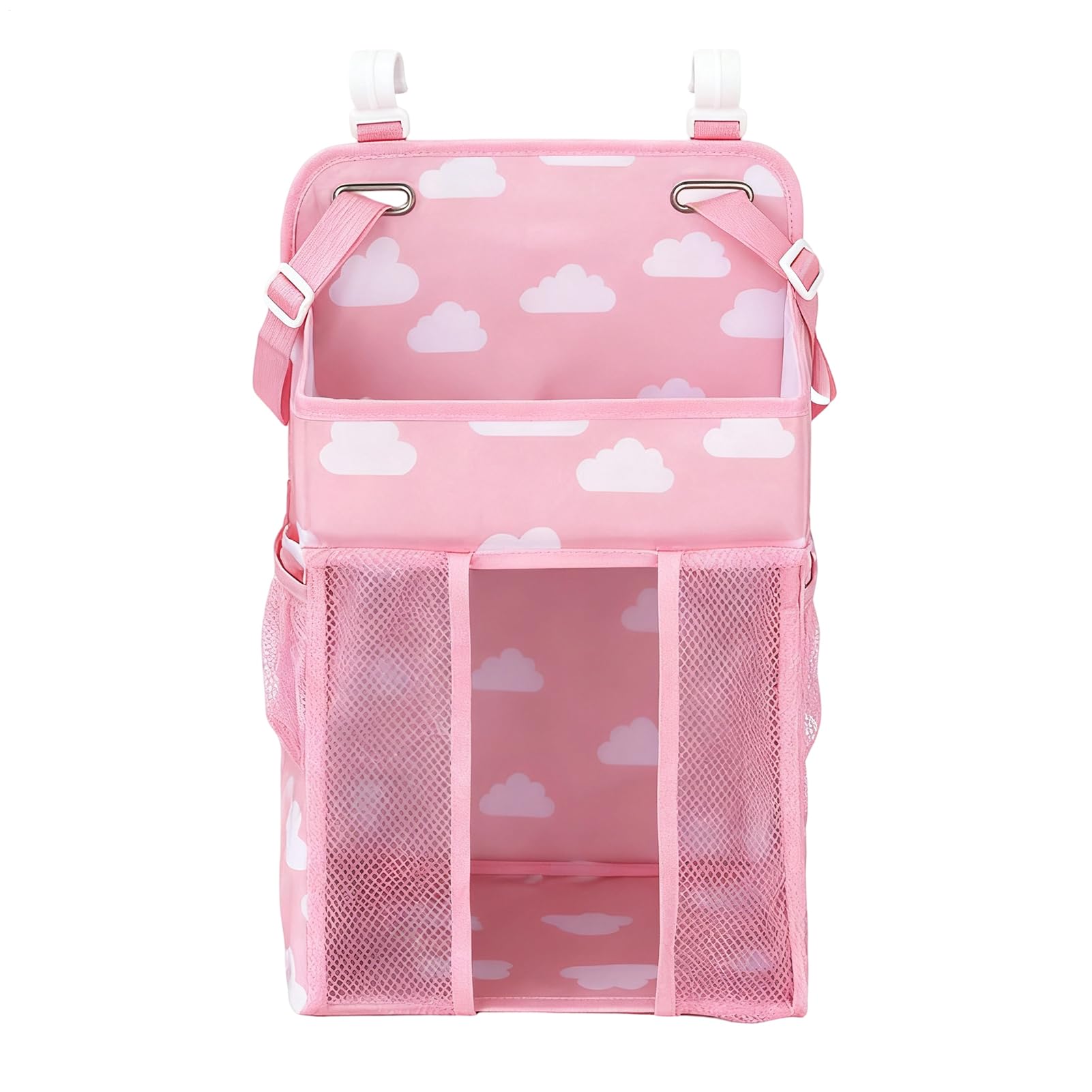 Generisch Windelhalter Mit Aufhänger - Verstellbarer Organizer | Mehrfachtaschen Aufbewahrungshalter Für Windeln Babybett Wickeltisch Laufstall Wandmontage Wasserfest, 35x25cm, 1 Stück