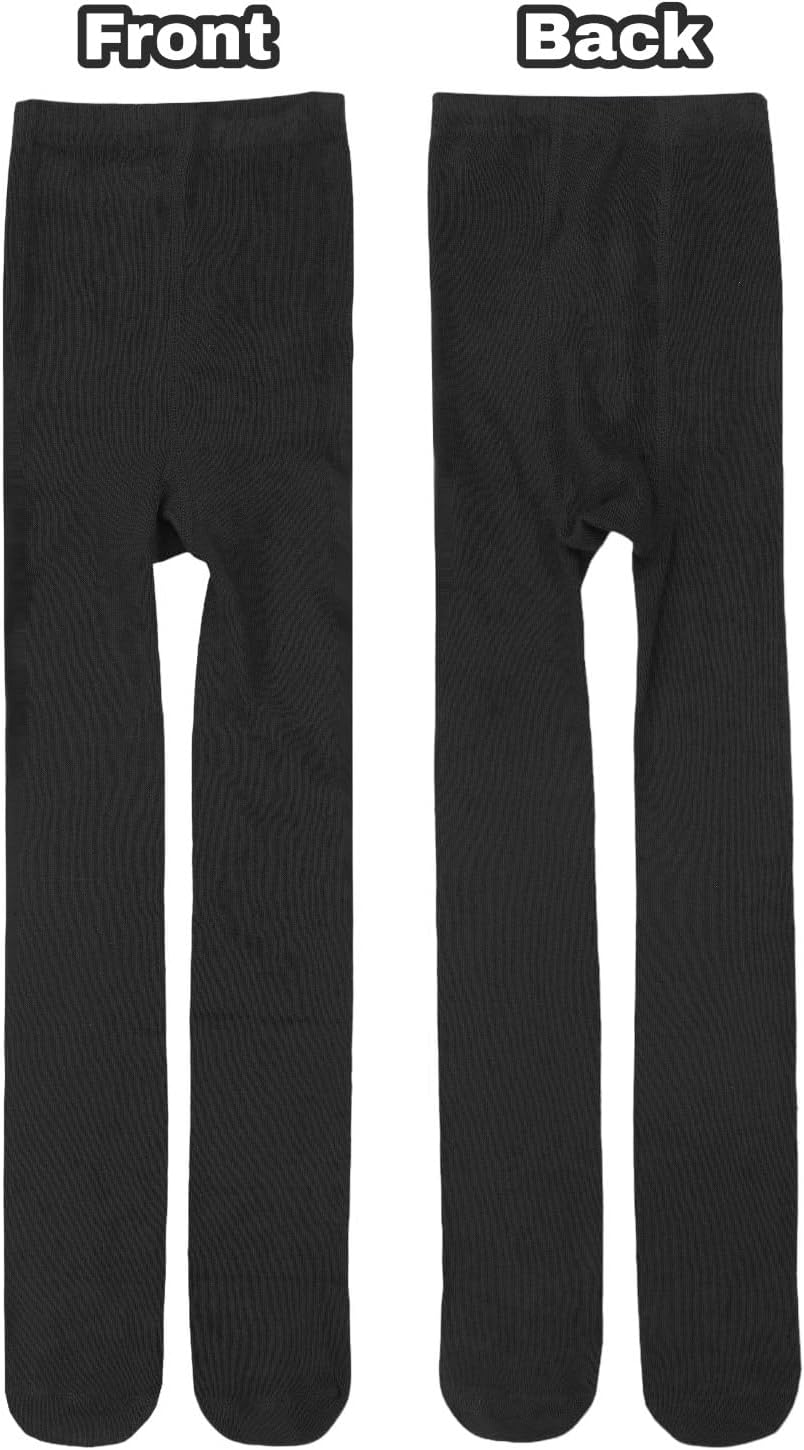 ToBeInStyle Girls' 6 Pack Acrylic Blend Double Knit Warm Winter Tights - Image 2