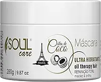 Máscara de Hidratação Óleo para Cabelo de Coco Soul Care Profissional | Cronograma Capilar Pós-Química (280g)