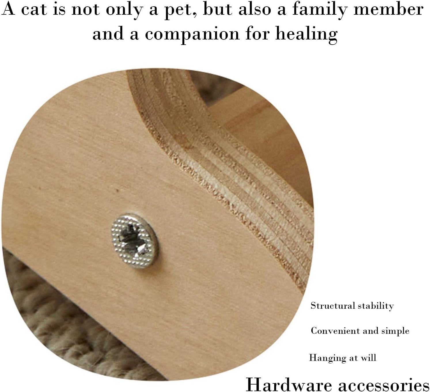 Cat Hammock Bed - Washable Soft Lounger Seat | 19.88 x 16.34 x 6.22 Inches Detachable Wooden Dog Bed,for Dogs Puppies Kittens Rest Sleep Home Living Room Indoor Floor