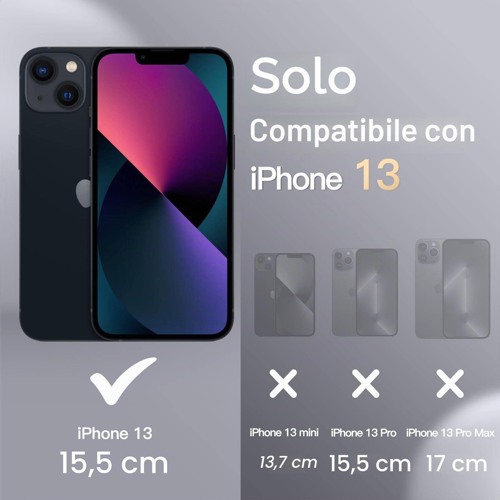 JETech Cover in Silicone per iPhone 13 6,1 Pollici, Custodia Protettiva per Tutto il Corpo Morbida al Tatto, Copertura Antiurto con Fodera in Microfibra (Nero)