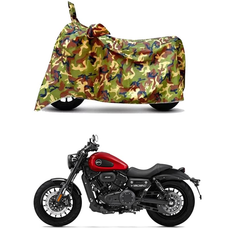 Image of Waterproof 100% PVC Coated Full Bike Scooty Two Wheeler Body Cover Compatible for Keeway V302C /UV-Rays /Heat Protection /Birds Dropping /Scratchproof /Dust Proof /All Varients[6X6 Jungle Print]