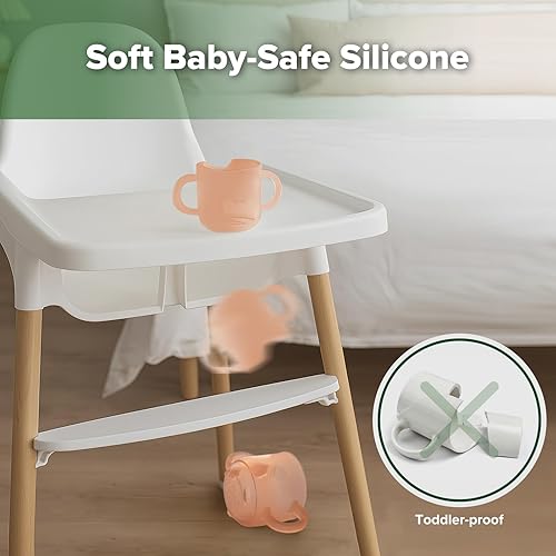 Miniatura 5 de haakaa Taza de entrenamiento de silicona para bebés, taza abierta de aprendizaje para bebés de 6 meses en adelante, a prueba de caídas, sin BPA, 5