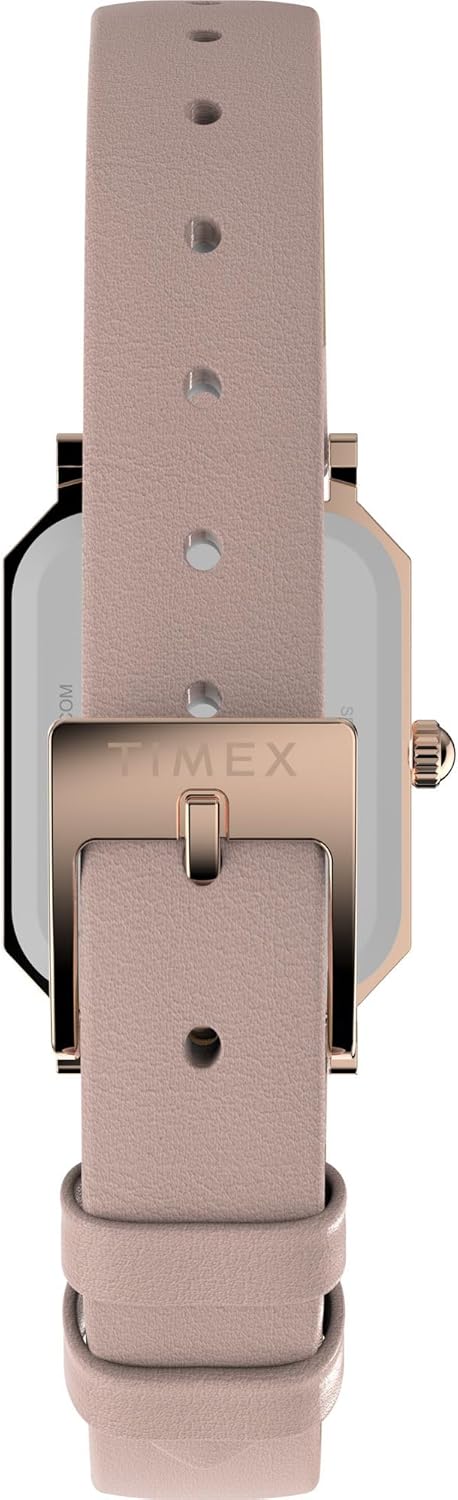 Timex Women's Dress 21mm Watch - Pink Strap White Dial Rose Gold-Tone Case - Image 3