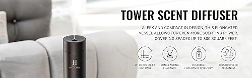 Miniatura 6 de Hotel Collection - Difusor de torre para aceite esencial - Cobertura de hasta 800 pies cuadrados - Control remoto - Difusor de aroma de aromaterapia