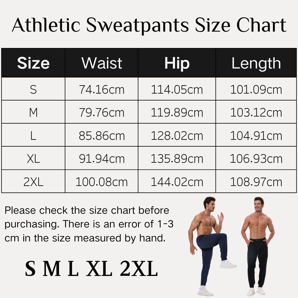 Confezione da 3 pantaloni sportivi da uomo con tasche con cerniera, pantaloni da allenamento da palestra per corsa e jogging