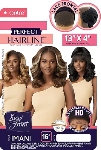 Miniatura 5 de Outre Peluca de encaje frontal - Línea de cabello perfecta - 13X4 - Imani - (DRFF4Ámbar dorado)