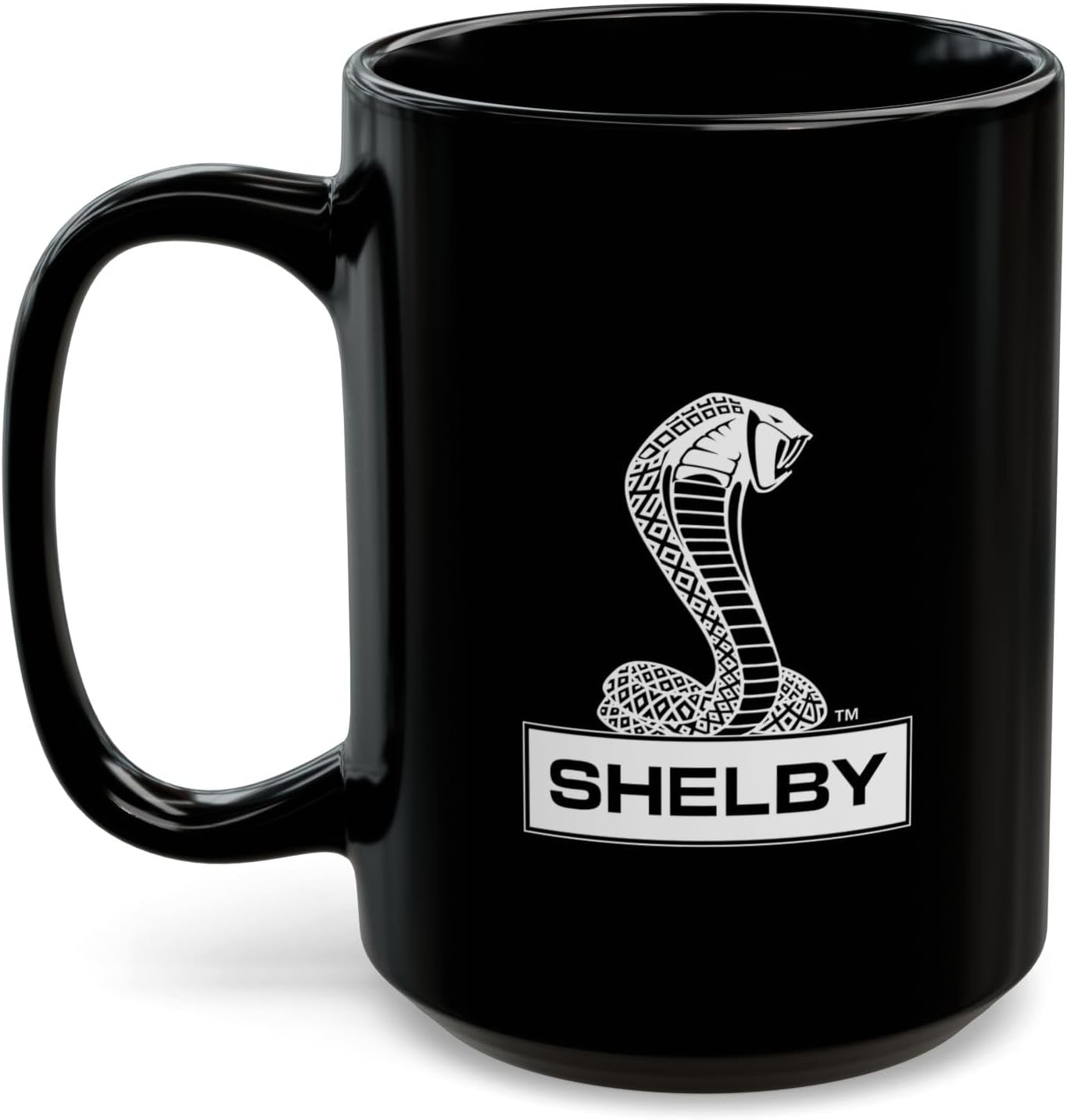 Shelby® Cobra Ceramic Coffee Mug Cup, 15-Ounce - Glossy Finish - Dishwasher and Microwave Safe – Officially Licensed, Authentic Product – Great for Tea, Hot Chocolate, Soups, Stews, Beverages