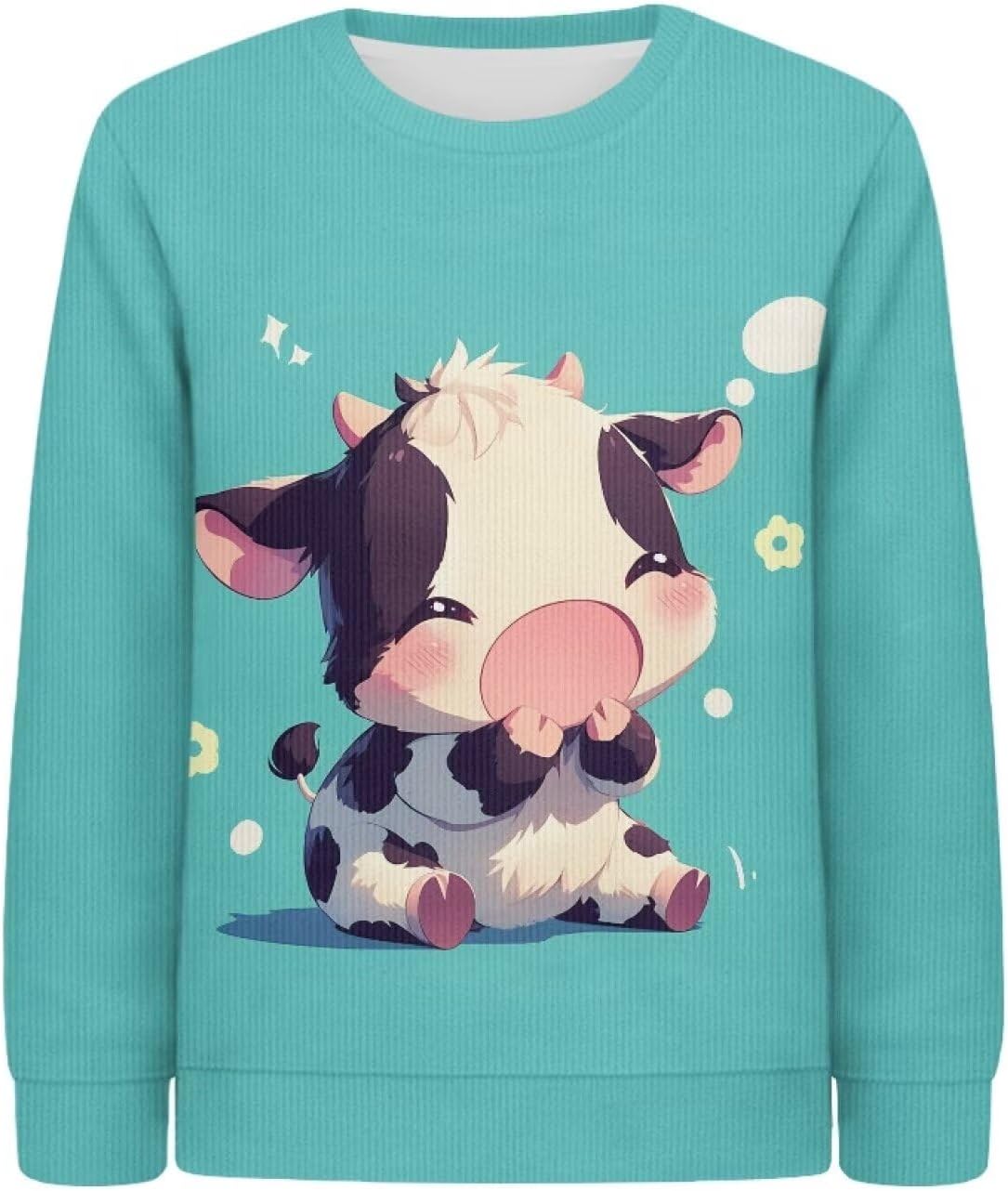 Girls' and Toddlers' Long-Sleeved Sweaters, Autumn Casual Crew Neck Pullover Sweaters, Sizes 3-14T