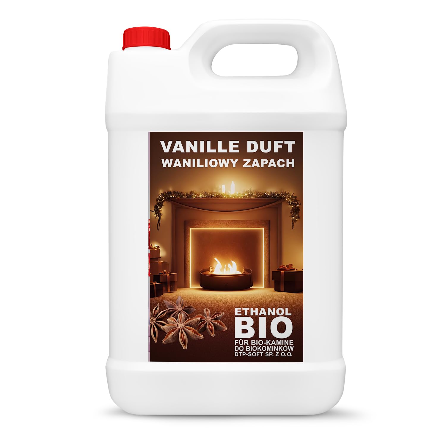5 litrów bioetanolu Premium 100% do alkoholu do kominka (VANILLEDUFT, 5 l)