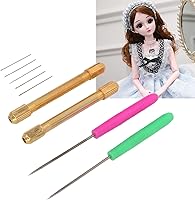 Vista 3 de 10 Herramienta de enraizamiento de pelo de muñeca, herramienta de peluca de pelo de muñeca, soporte de metal resistente herramienta de fabricación