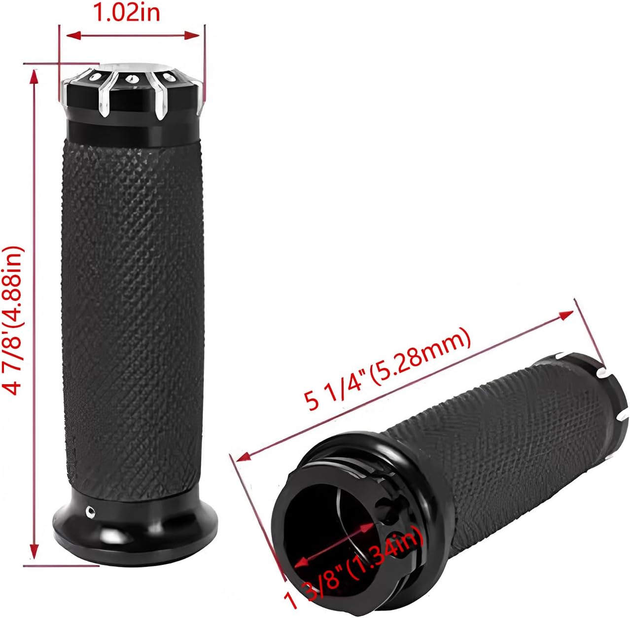 1 inch 25mm Black Street Motorcycle Hand Grips Handlebar Grips Throttle for Harley Davidson Halley Glides