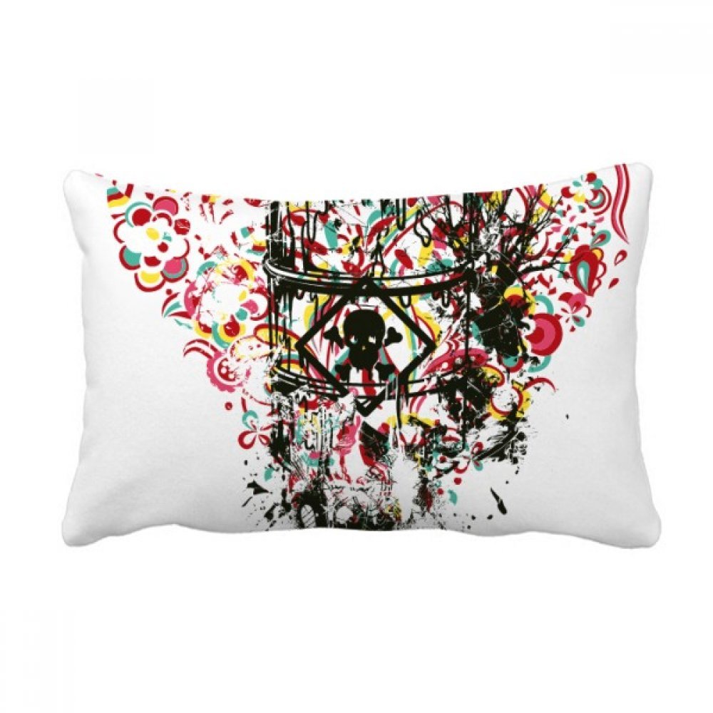 Coussin lombaire graffiti pour soulager le dos sur le canapé