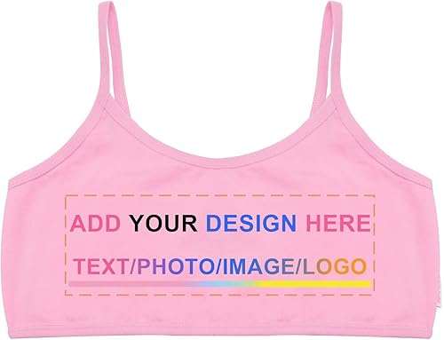 Miniatura 6 de Littleforbig Diseño de impresión personalizada Tu Propio Crop Top Bandeau Camisola Mensaje Personalizada Imagen Unisex Ultra Suave Rosa