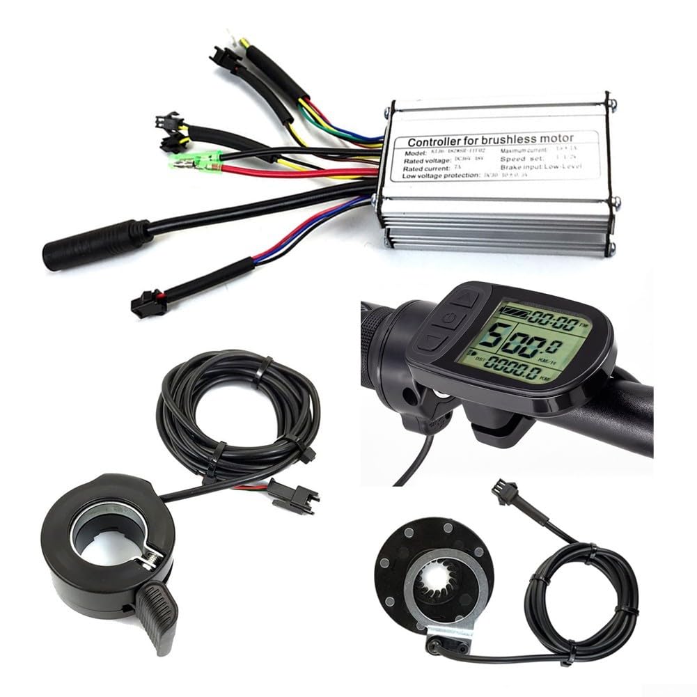 Per KT-Targeted E-bike Controller Pacchetto 36V 48V 250W Motore w Display LCD5 8 Sensore PAS Magnetico Pollice Acceleratore Set