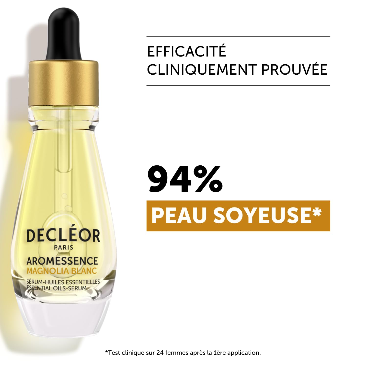 Decléor Aromessence Magnolia Blanc Sérum Huile Visage Régénérant, Soin Anti-Âge pour Redensifier la Peau, Lisser les Rides et Régénérer la Peau