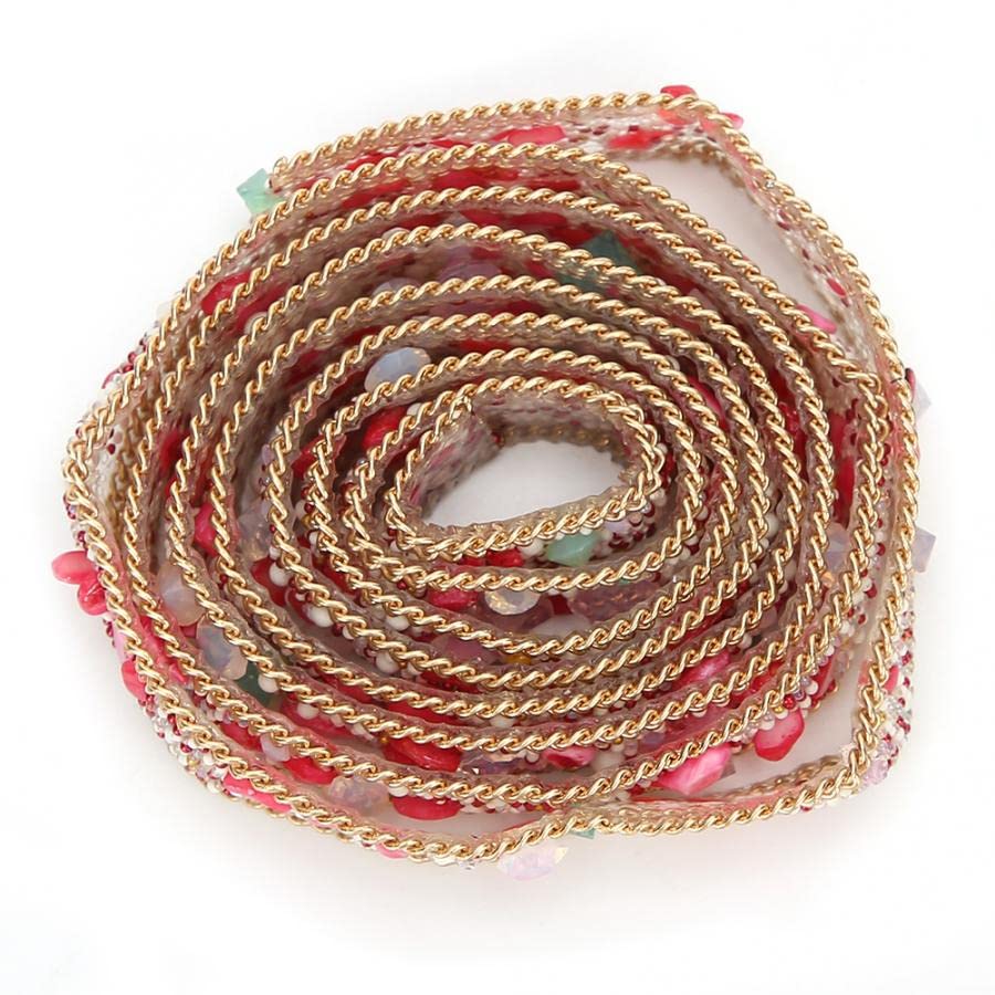 DIY Rhinestone żwir wstążka łańcuszek wstążka wykończenia ubrania buty łańcuszek z kryształkami górskimi wykończenia krawieckie akcesoria do dekoracji-2 (3)