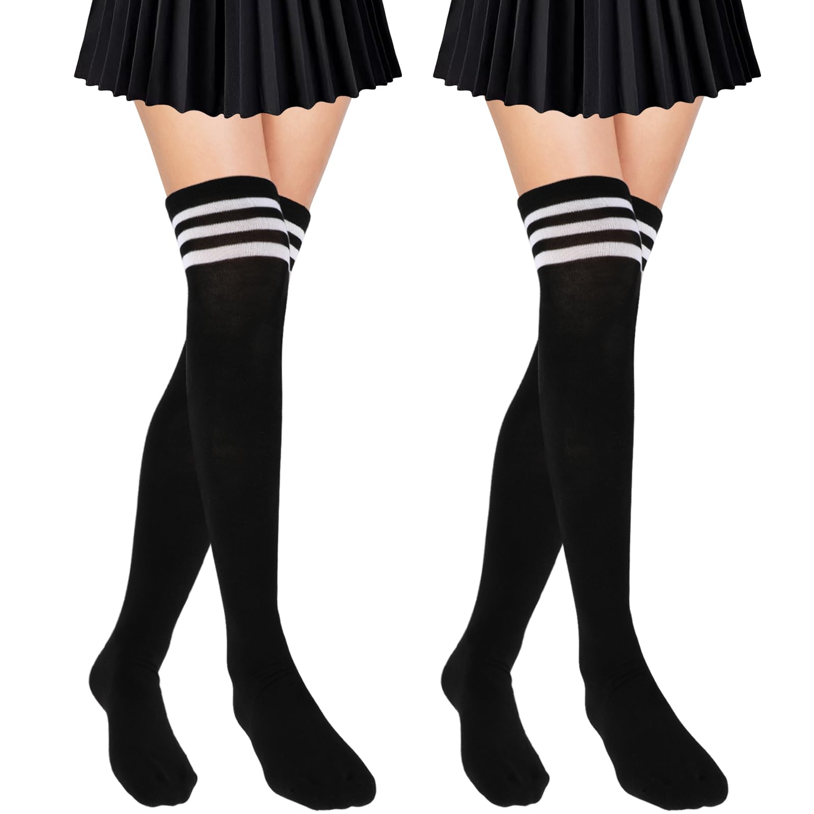 Calcetas Sonajeras Calcetines Hasta El Muslo Con Punta Abierta