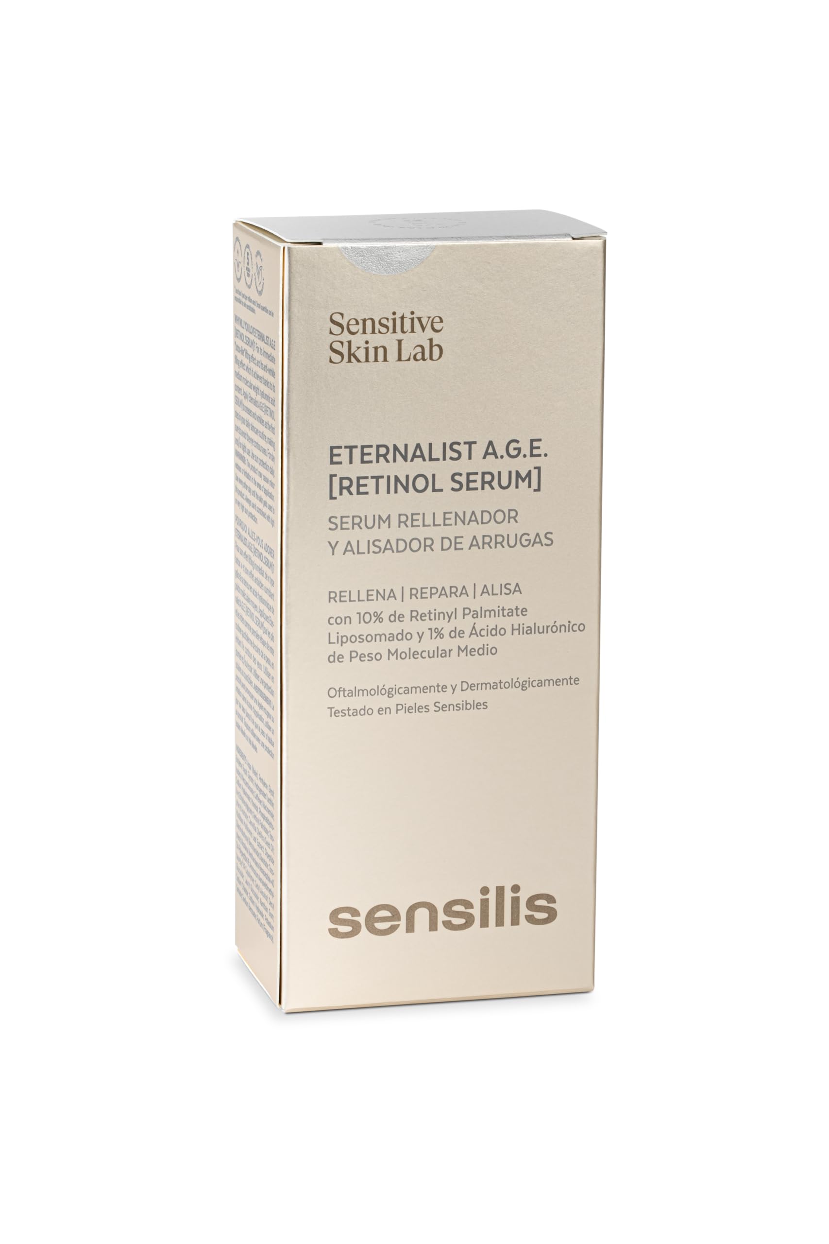 Sensilis - Eternalist A.G.E., Sérum au Rétinol Anti-Âge, 30 ml | Rétinol, Panthénol, Acide Hyaluronique, Peptides, Réduit, Hydrate, Peaux Grasses et Sensibles, Texture Sérum, Anti-Âge