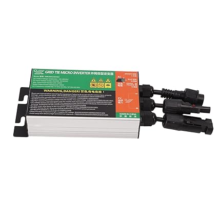 Grid Tie Inverter, 300W MPPT Pure Sine Wave Grid Tie Micro Inverter DC24-40V Solar Input AC180V-280V Output Grid Connected Small Size Waterproof IP55 Solar Inverter Microinverter