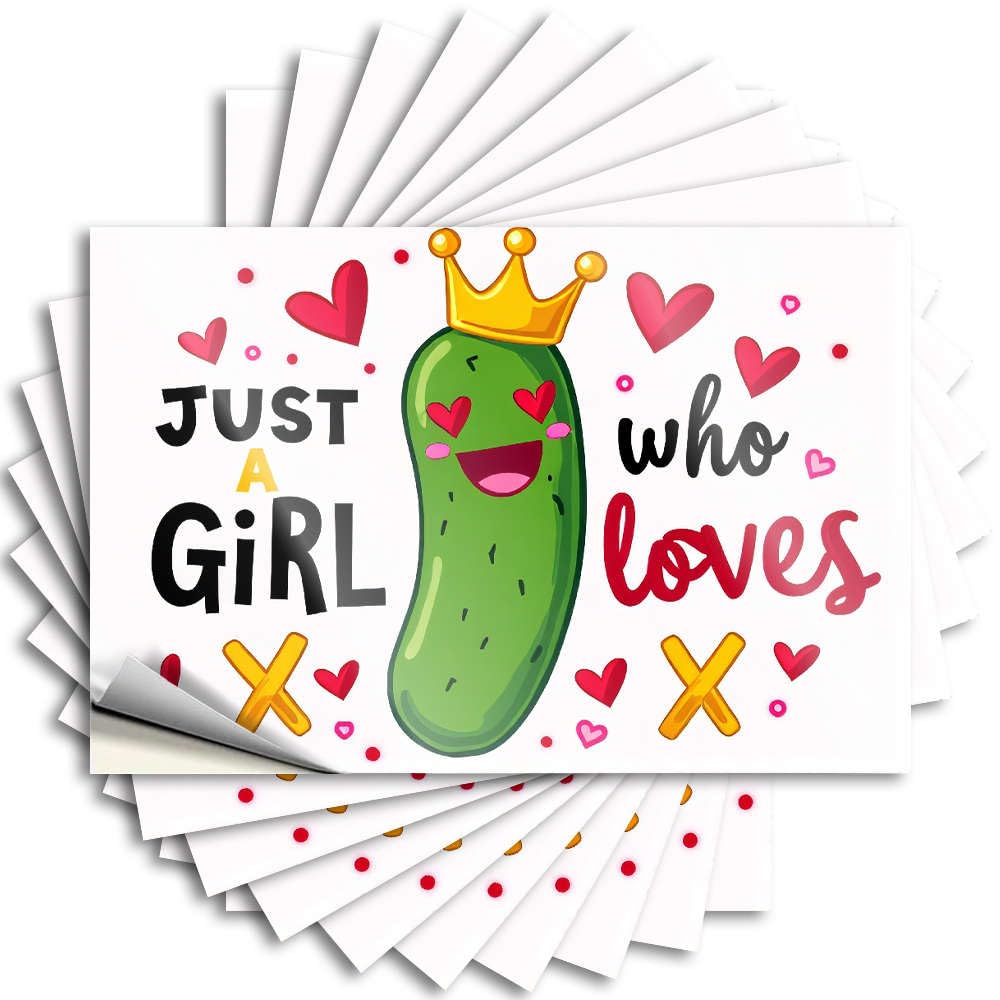 Cheap Tattoos, Back Porch Decor Hat Just A Girl Who Loves Pickles. | Funny Quote Quick Decals(12X18CM)
