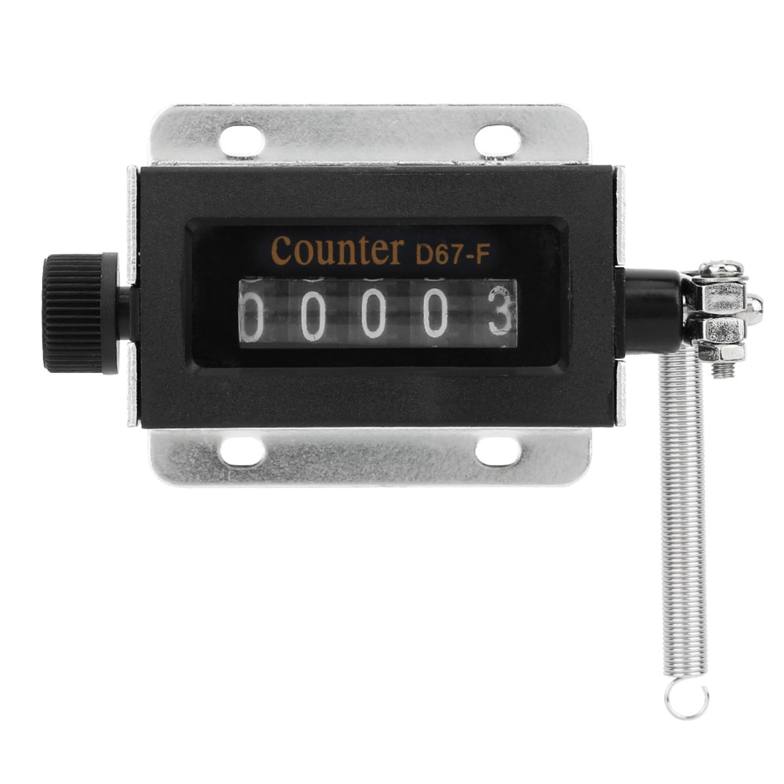 Contatore Meccanico Manuale a 5 Cifre, Tipo Pull, 0-99999, Azzerabile, per Conteggio Industriale, Fissaggio a Vite, Modello D67F